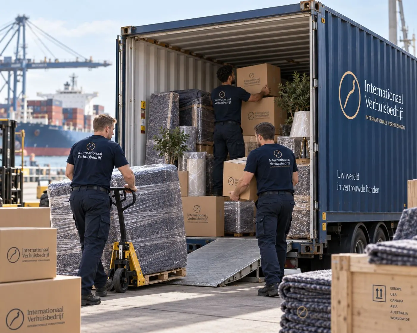 Containerverhuizing — internationale verhuizing